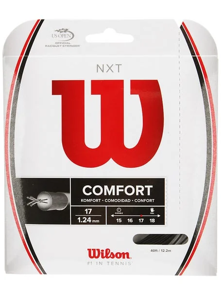 Wilson Nxt String 17 Racket Wilson NXT 17/1.24 String Black Review (Gauge 1.24mm) | Racqix